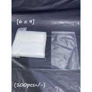 [6 X 9] | Zipper Plastic Bag | 100pcs+/- | READY STOCK