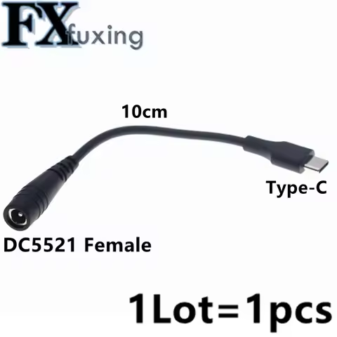 DC5.5 x 2.1 mm Female Jack To Type-C USB 3.1 Male Plug Micro Usb Male DC Power Connector Adapter DC 