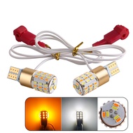 (2PCS) T10 Dual Contact Motorcycle Light W16W Parking Reversing Color Fog Canbus LED Bulb Lighting A