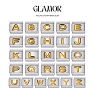 Charm A-Z Letters Gold Color Italian Charm Bracelet