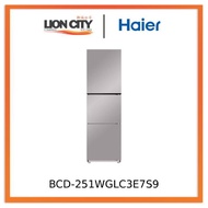Haier Leader BCD-251WGLC3E7S9 251L Three-Door Frost-Free Air-Cooled Refrigerator Energy Class 1