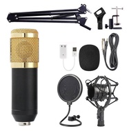 ไมค์อัดเสียง ไมค์ คอนเดนเซอร์ (Pro Condenser Microphone BM800) พร้อม ขาตั้งไมค์โครโฟน และอุปกรณ์เสริมUSB (โช้คอัพโลหะ)