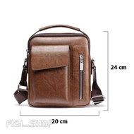 Rhodey Tas Selempang Pria Messenger Bag Pu Leather - 8602 - Brown