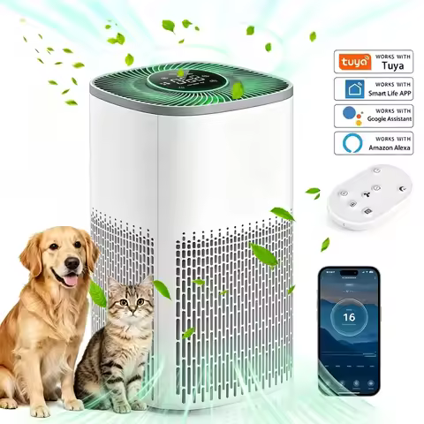 Pet Air Purifier H13 HEPA Filter, Silent, Removes 99.97% of Odors, Pollen, and Dust, For Office, Bed