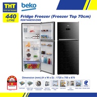 Beko 440L 2 Door Inverter Fridge RDNT440E50VZWB(Black) Made In Europe