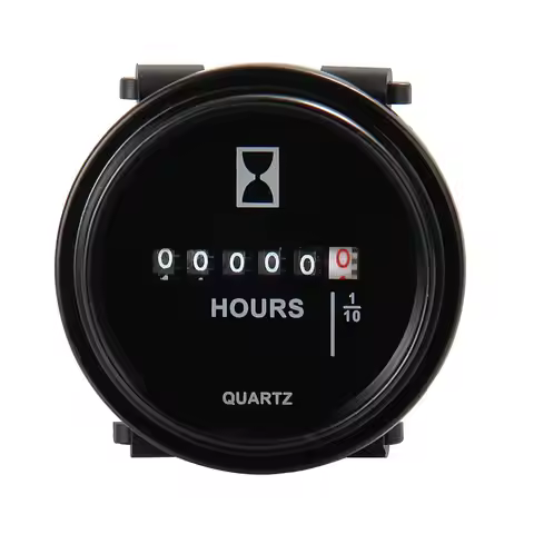 SH-1 12V 24V DC Newest Digital Round Timer 6 Digits Hour Meter CE Certified for Engine Generator Air