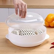 1/2 Tier Microwave Steamer 26.5cm Steaming Pot Cookware Healthy Cooking Quick Fast Vegetables, Fish, Shellfish Oil Free Cooker