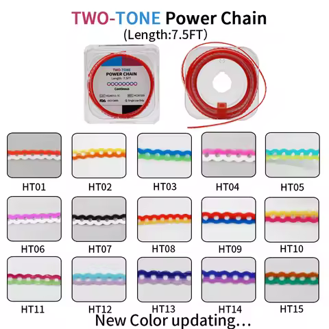 7.5Feet Roll Double Color Power Chain Long Short Continous