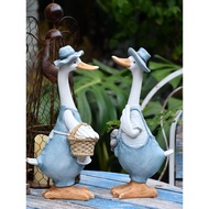 Creative Duck Pastoral Style Resin Ornaments Courtyard Outdoor Ornaments Terrace Handmade Creative A