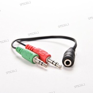 3.5mm Audio Male Jack 2 Female To Male Plug Cable Headset Adapter Y Splitter Microphone  SG6L1