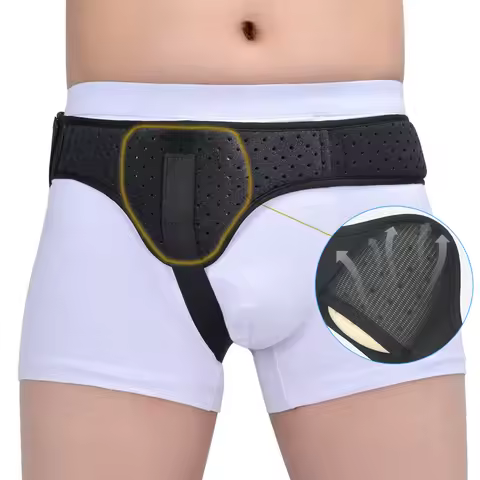 Unisex Inguinal Hernia Support Belt Left/Right Side Inguinal Hernia Support with Removable Compressi