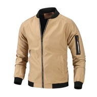 Plus Size M-8XL Men Jacket Loose Stand-up  Bomber Jacket Fat Windproof Slim Fit 6XL/7XL/8XL