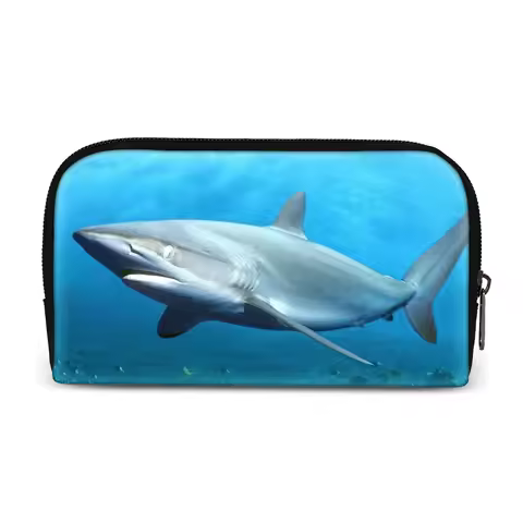 Shark Wallets Portable Money Coin Purse Women Men Clutch Bag Credit Card Money Bags Storage Bag Head
