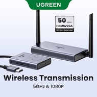 UGREEN เครื่องส่งสัญญาณไร้สาย HDMI 5G Wireless HDMI Extender with HDMI + VGA Port 50 Meters Long Dis