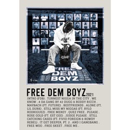 Poster Cover Album Free Dem Boyz by 42 Dugg for Room/Barber Gym