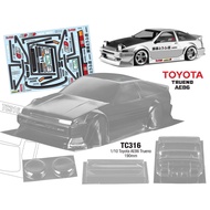 High quality 1/10 Toyota AE86 initial D drift RC PC body shell lampshade 190mm width Transparent dri