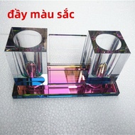 Crystal Wireless Microphone Stand KTV BBS Mic Seat Night Market Desktop Microphone Holder Ornament M