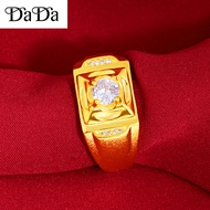 Nhẫn nam kiểu mở bằng vàng 18k đính đá quý