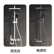 （READY STOCK）Zunchi（ZUNCHI）Shower Head Set Full Set of Gun Gray Household Supercharged Piano Button Digital Display Bathroom Shower Shower Nozzle