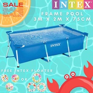 Intex 3M Rectangular Frame Pool with FREE INTEX FLOATER