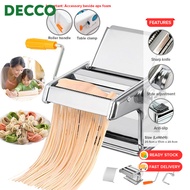 Decco Household Pasta Noodle Machine Stainless Steel Manually Pressing Machine Dumpling Machine Kitc