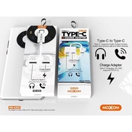 MOXOM Converter Type C To Type C Adapter Gaming MX-AX20 Splitter Type C Earphone Adapter + 3A Type C
