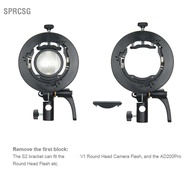 sprcsg Godox S2 S-Type Bracket Bowens Mount Holder for V1 V860II TT350 AD400Pro AD200Pro Series Spee