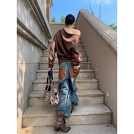 Women's Jeans Low Waist Wide Leg Wide Leg Personality Design Street Women's denim Jeans Low Low Low 