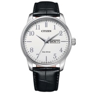 [𝐏𝐎𝐖𝐄𝐑𝐌𝐀𝐓𝐈𝐂]Citizen Eco-Drive BM8550-14A BM8550 White Analog Black Leather Minimalist Watch for Men