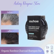 Ouhoe Organic Bamboo Charcoal Shampoo Bar 60g Repair Gray White Hair Hair Darkening Shampoo Soap Hai