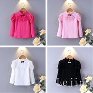 Baby girl shirt blouse kids girl high collar blouse lace long sleeve top blouse 2023 Korean fashion 
