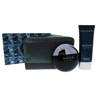 BVLGARI AQVA by BVLGARI 3 PIECE GIFT SET - 3.4 OZ EAU DE TOILETTE SPRAY 3.4 OZ AFTER SHAVE BALM POUC