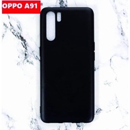 OPPO A91/F15/RENO 3 Casing Silikon Hitam / Soft Case Black Matte