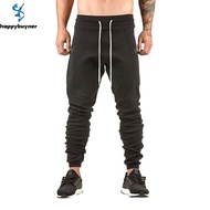 Happybuyner Mens Sports Cargo Pants Lace up Sweatpants Muscle Men's Running Training Pure Cotton Slim Pants Casual Sweatpants Plus Size Camping Hiking