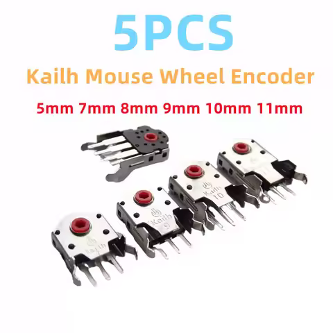 New Kailh 5PCS Dustproof Mouse Wheel Encoder Red Core 5MM 7MM 8MM 9MM 10MM 11MM