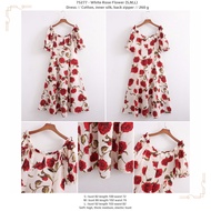 75277 - White Rose Flower (S,M,L) - Dress 2406