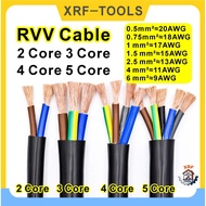 RVV Cable 2 Core 3 Core 4 Core 5 Core Pure Copper Cable 20AWG 18AWG 17AWG 15AWG 13AWG 11AWG 9AWG Con
