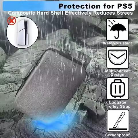AT33 For PS5 Slim-Storage Case-EVA Material Portable Shockproof Protective Bag For Console Accessori