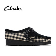 Clarks Womens Wallabee. Shoes - Blk/WhiteGingham Kasut Perempuan