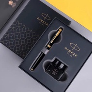 Parker Pen IM Pure Black Liya Gold Clip Ink Pen Set Gift Box with Authentic Gift for Women and Men Business