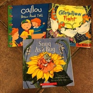 三本英文繪本合售 Caillou Scholastic 二手繪本