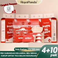 【10+4 Packs】Royo Panda Facial Hanging Tissue Bamboo Tissue Paper Wall-Mounted Strong&Deluxe Tisu