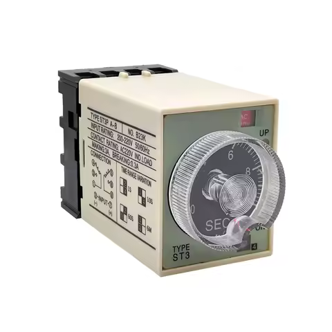 ST3PA-A/B/C/D/E/F/G Time Relay With Base Socket Power On Time Delay 8 Pins Off Delay Timer Relay AC 