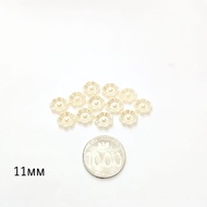 Pearl Split 2 Holes Flower 11mm