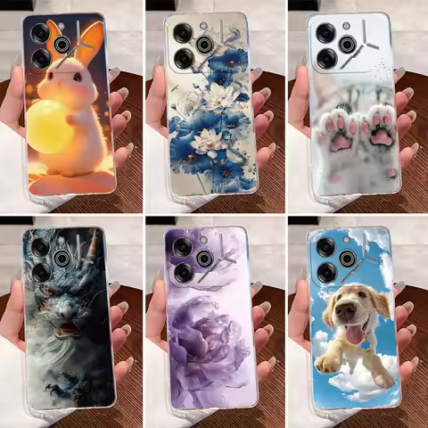 Casing For Tecno Pova 6 Pro Li9 Li7 Pova6 6Pro 5G Luxury Dragon Cute Cool Boys Girls Cover Clear Sof