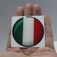 Flexible resin embossed sticker Emblem with ITALY flag logo