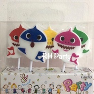 (SG seller) Baby Shark under the sea theme animal birthday cake topper candle