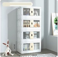 全城熱賣 - 衣櫃,多桶儲物櫃,組合櫃,衣物收納箱【四層中號白(49CM)】