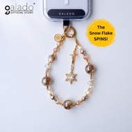 GALADO Enchanting Snow (360 Spinning Snow Flake) 18K Gold Plated Phone Charm