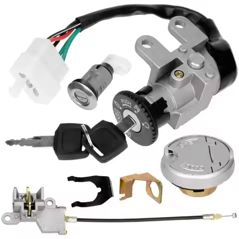 GY6 49cc 50cc Ignition Switch Key Lock Gas Tank Cap Set for TaoTao Maui MC-08-50 YY50QT-6 Beta50 NST